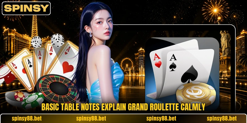 Basic table notes explain Grand Roulette calmly Basic table notes explain Grand Roulette calmly