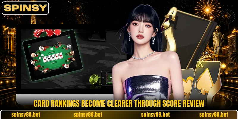 Card rankings become clearer through score review Card rankings become clearer through score review