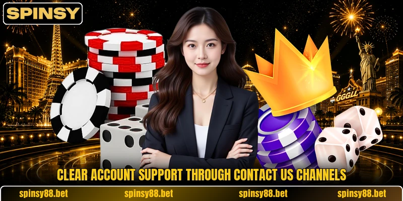 Clear account support through contact us channels Clear account support through contact us channels