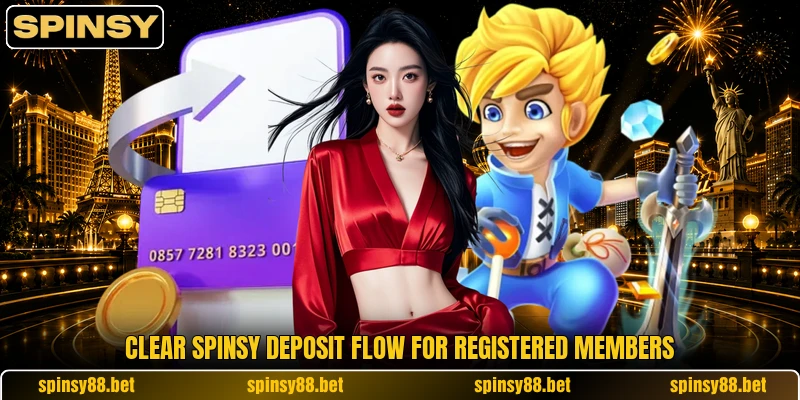 Clear SPINSY deposit flow for registered members Clear SPINSY deposit flow for registered members