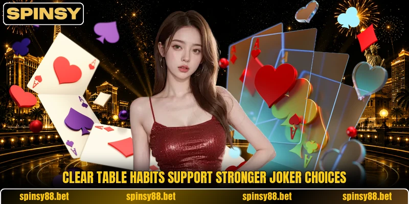 Clear table habits support stronger joker choices Clear table habits support stronger joker choices