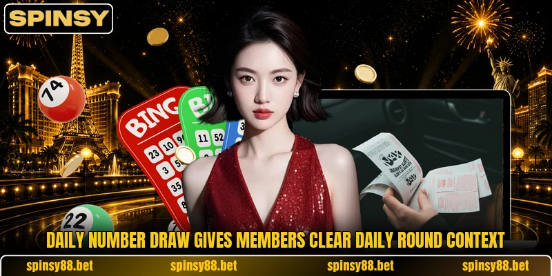 Daily number draw gives members clear daily round context Daily number draw gives members clear daily round context