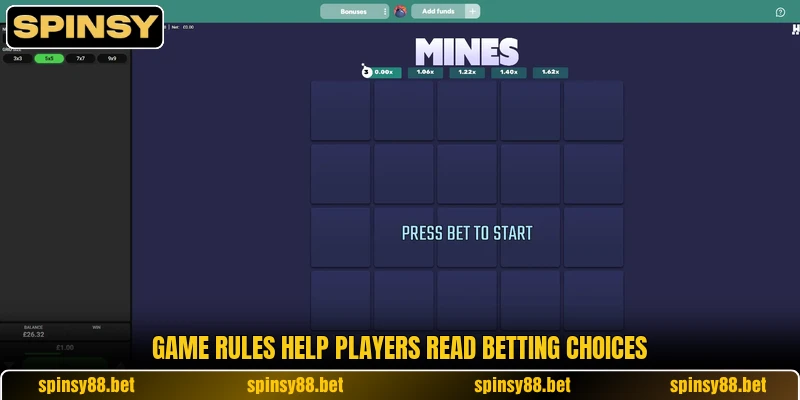 Game rules help players read betting choices Game rules help players read betting choices