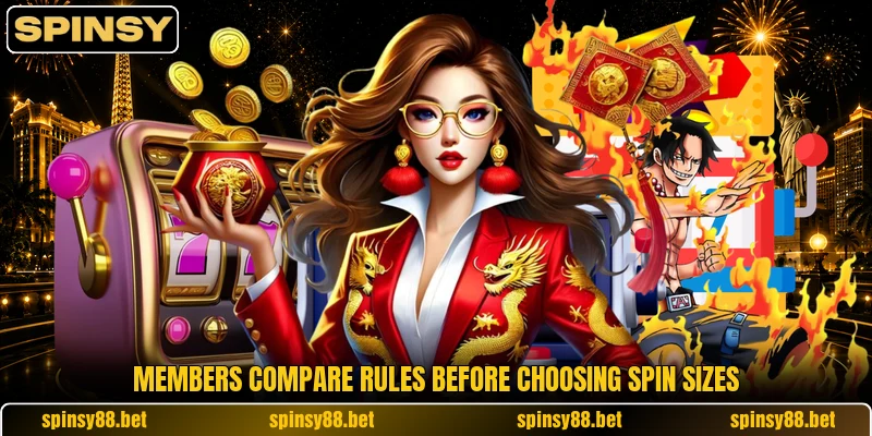 Members compare rules before choosing spin sizes Members compare rules before choosing spin sizes