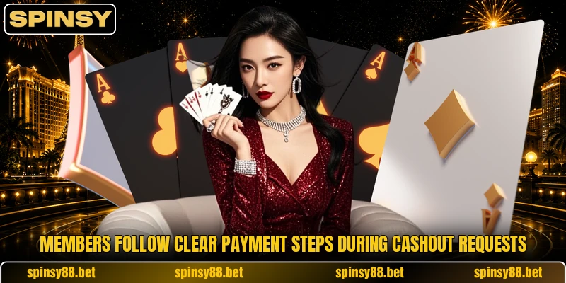 Members follow clear payment steps during cashout requests Members follow clear payment steps during cashout requests