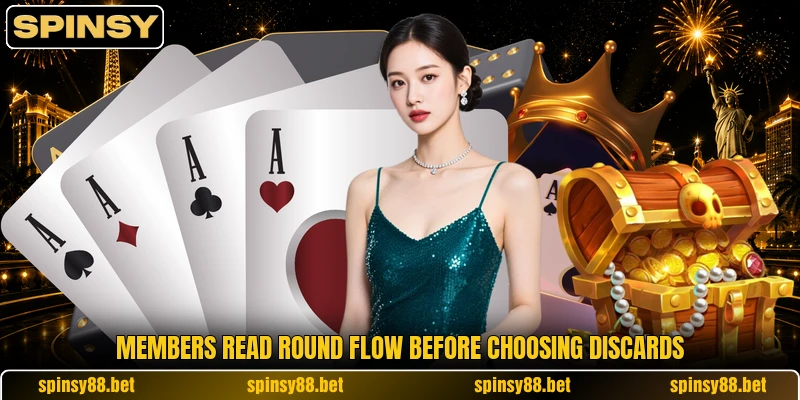 Members read round flow before choosing discards Members read round flow before choosing discards
