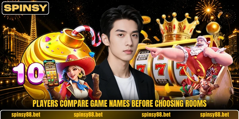 Players compare game names before choosing rooms Players compare game names before choosing rooms