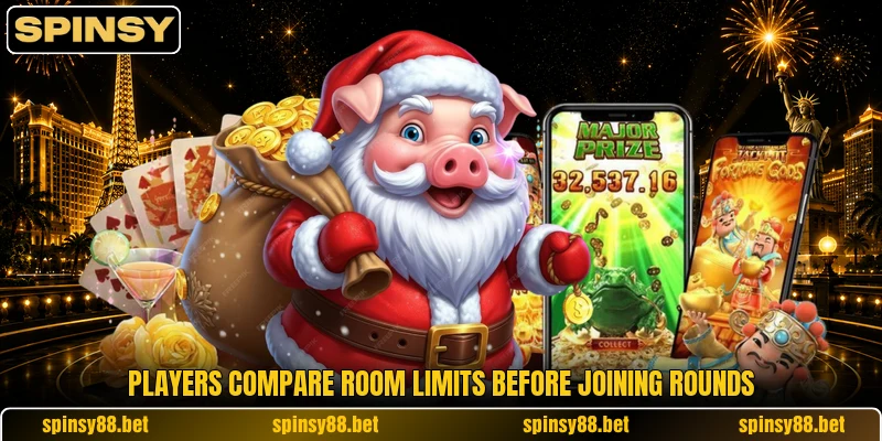 Players compare room limits before joining rounds Players compare room limits before joining rounds