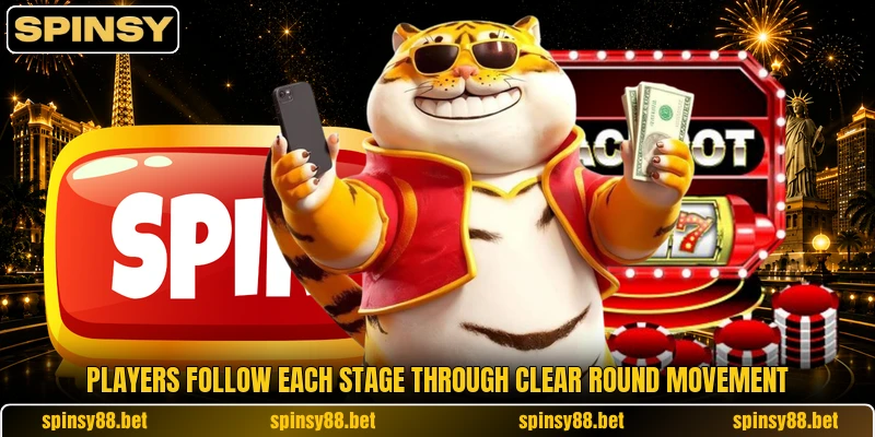 Players follow each stage through clear round movement Players follow each stage through clear round movement