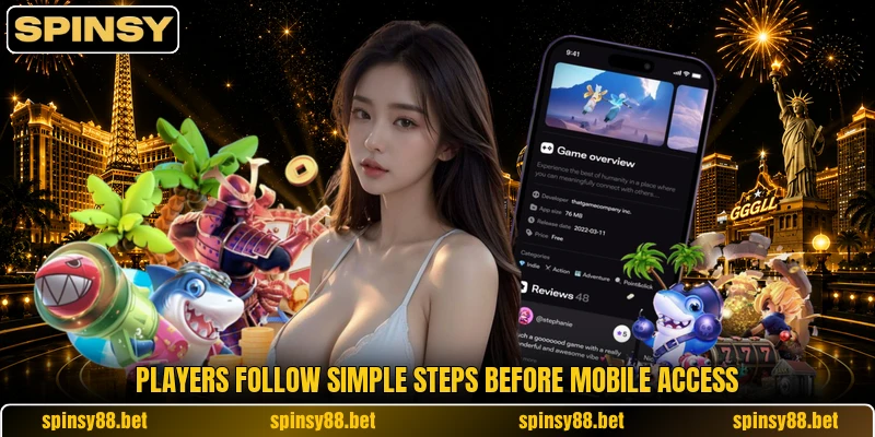 Players follow simple steps before mobile access Players follow simple steps before mobile access
