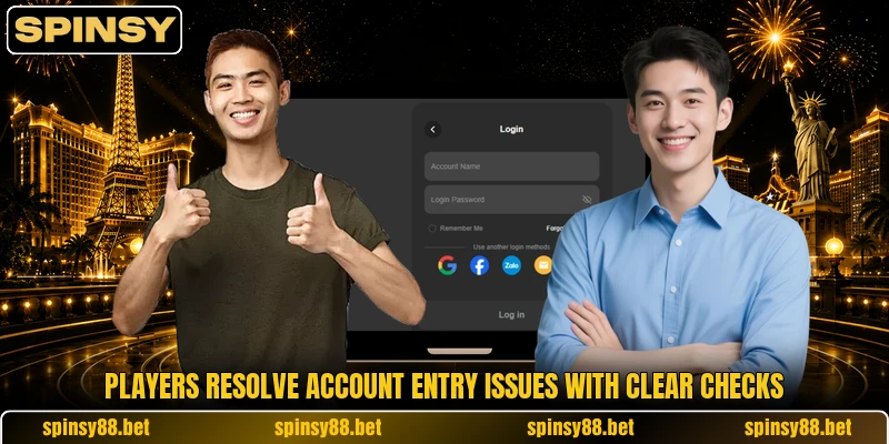 Players resolve account entry issues with clear checks Players resolve account entry issues with clear checks
