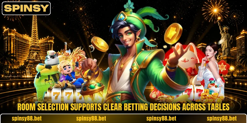 Room selection supports clear betting decisions across tables Room selection supports clear betting decisions across tables