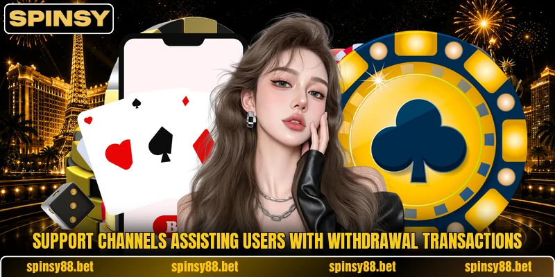 Support channels assisting users with withdrawal transactions