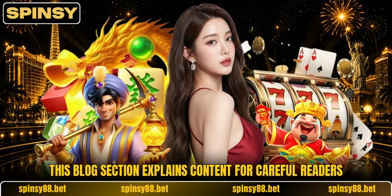 This blog section explains content for careful readers This blog section explains content for careful readers