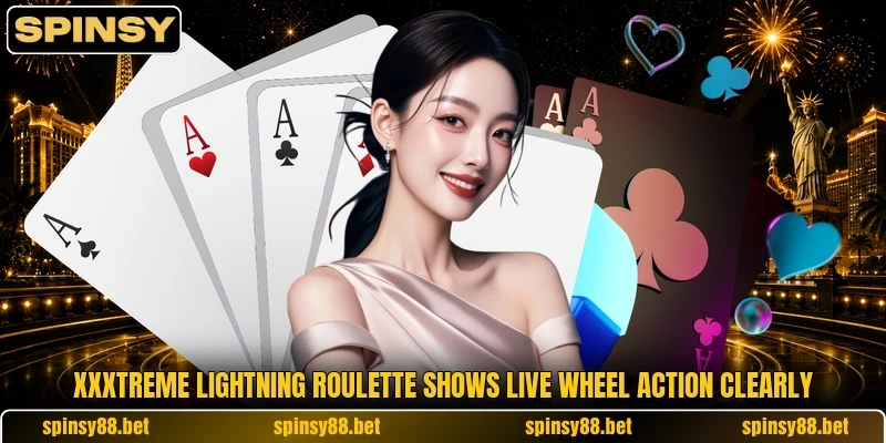 XXXtreme Lightning Roulette shows live wheel action clearly XXXtreme Lightning Roulette shows live wheel action clearly